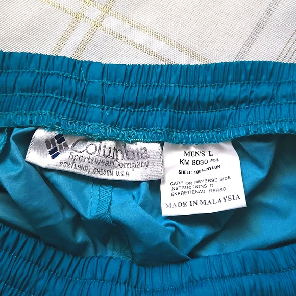 VNTG Columbia Teal Sportswear Windbreaker Pants - Picture 6 of 13